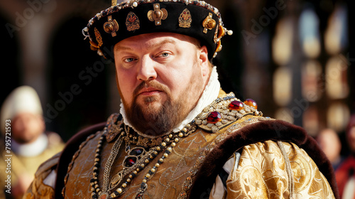 Portrait of Henry VIII Tudor, King of England in sixteenth century.
