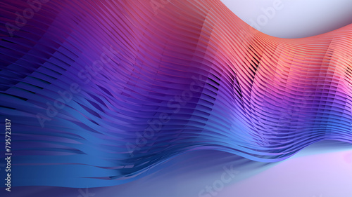 Flowing wave wall lattice concept art background in synthwave motif colorway photo