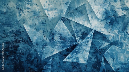 Blue geometric abstract presentation background