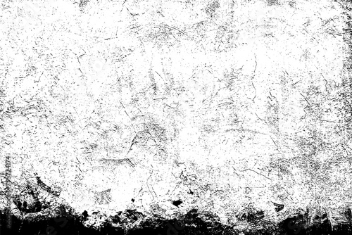 Black and white grunge. Distress overlay texture. Abstract surface dust and rough dirty wall background concept. Worn, torn, weathered effect. Vector illustration, EPS 10.