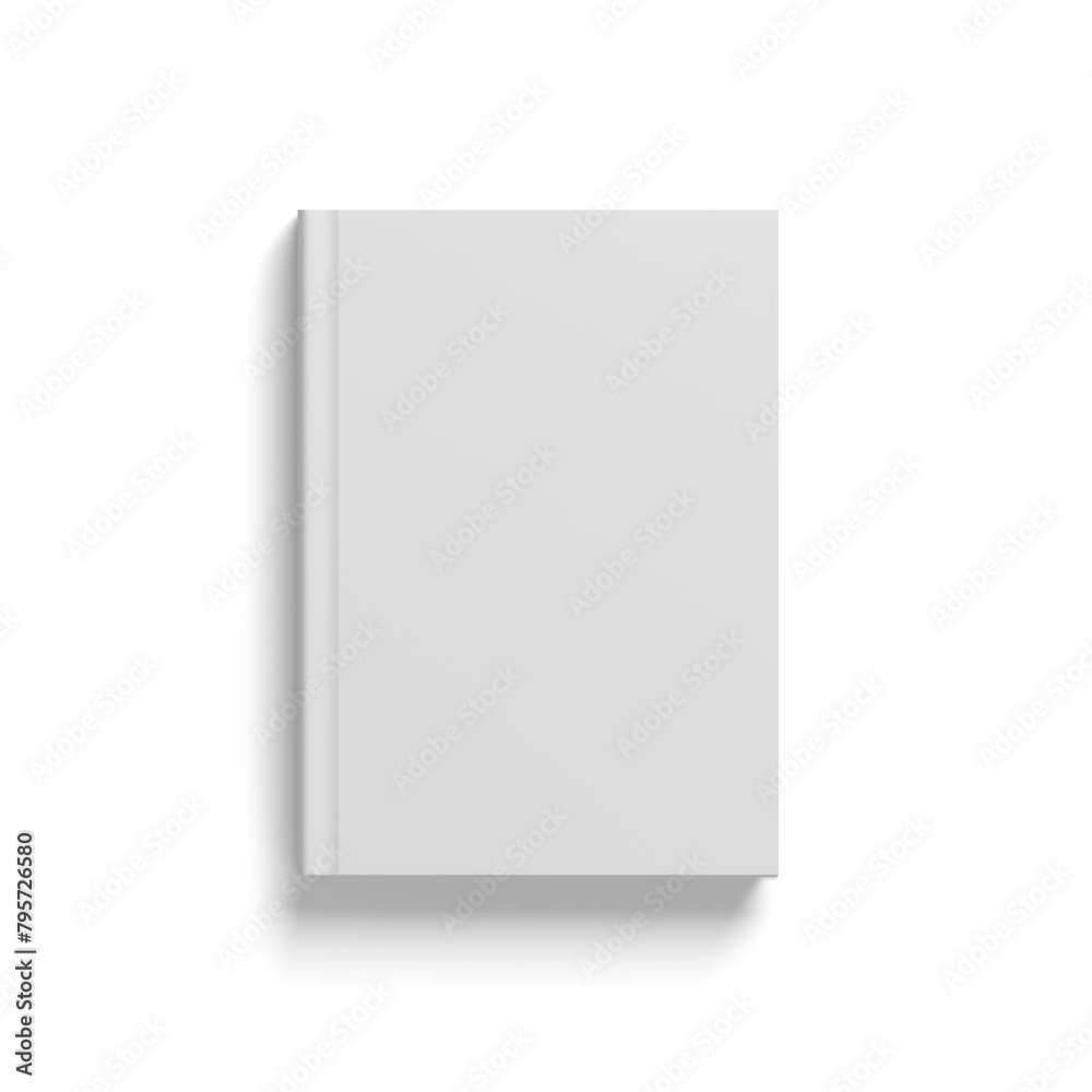 Book isolated on white background. Mockup. Blank. 3d illustration.