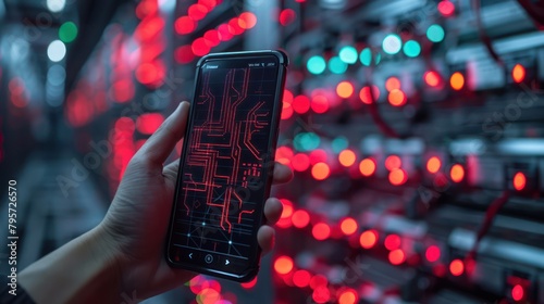 Close-up on a smartphone app displaying blockchain transactions for supply chain traceability, showing detailed product journey from source to consumer