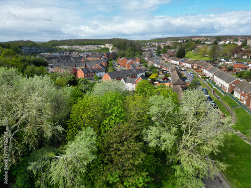 Photography Aerial View of Residential District of Strood Town of Rochester, England United Kingdom