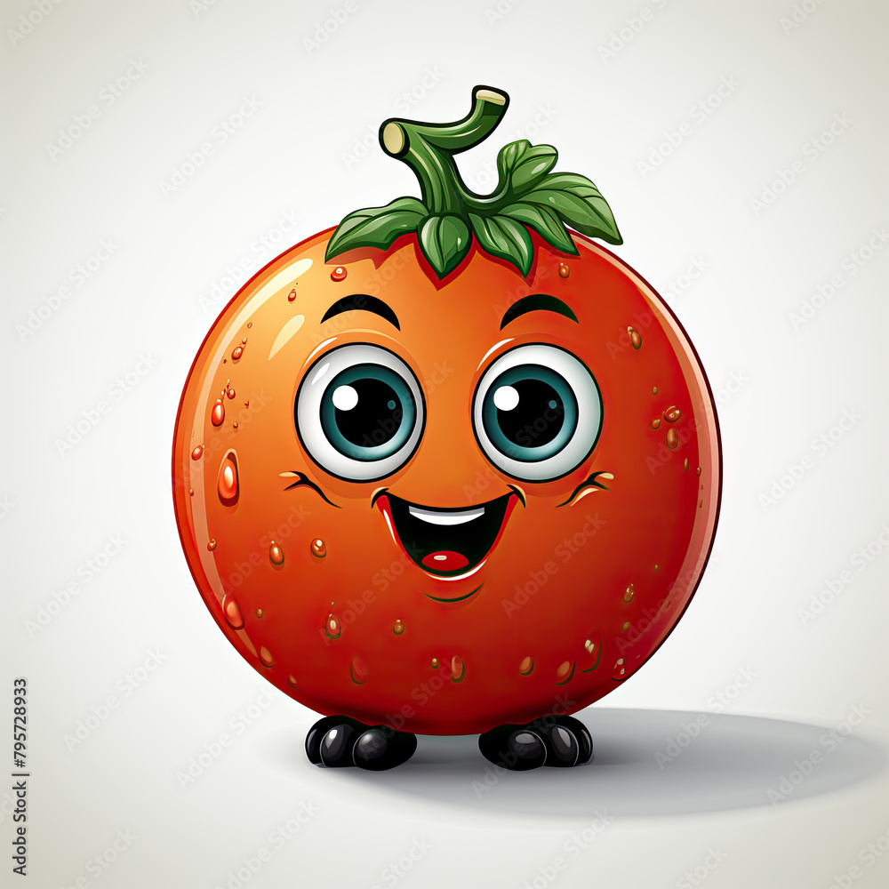 Obraz premium Watercolor Tomato vector, clipart Illustration, Generative Ai