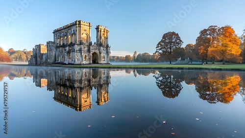 Fountains Abbey and Studley Royal: UNESCO World Heritage Site in North Yorkshire, England. Concept Architecture, History, Landscapes, UNESCO Site, North England photo