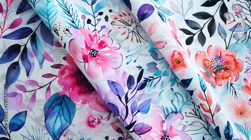 Bohoinspired watercolor fabric patterns, ideal for custom clothing or upholstery projects cute photo