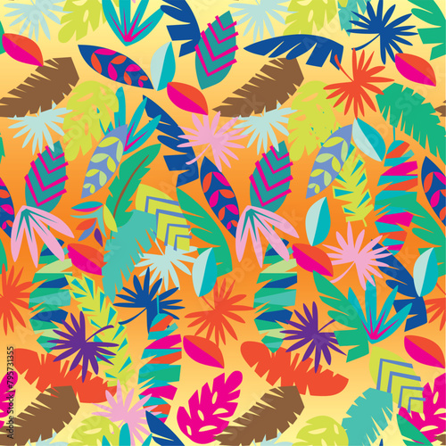 children's rapport print summer foliage