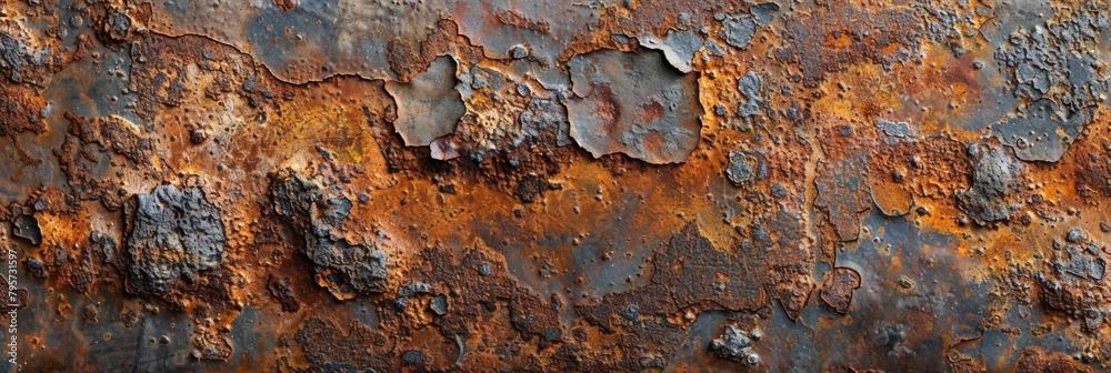 A flat texture of rusted metal with visible roughness and grain, perfect for creating realistic effects in design projects. The texture is seamless and suitable as an element or background for various A flat texture of rusted metal with visible roughness and grain, perfect for creating realistic effects in design projects. The texture is seamless and suitable as an element or background for various