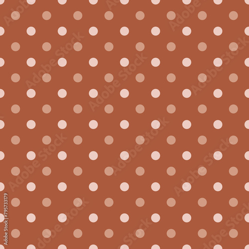 Simple, seamless orange polka dot background