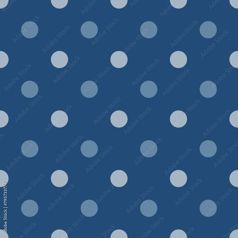 Simple, seamless blue polka dot background