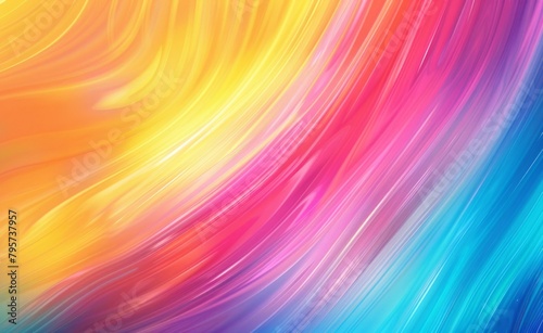 Neon Waves of Color in Dynamic Abstract Design