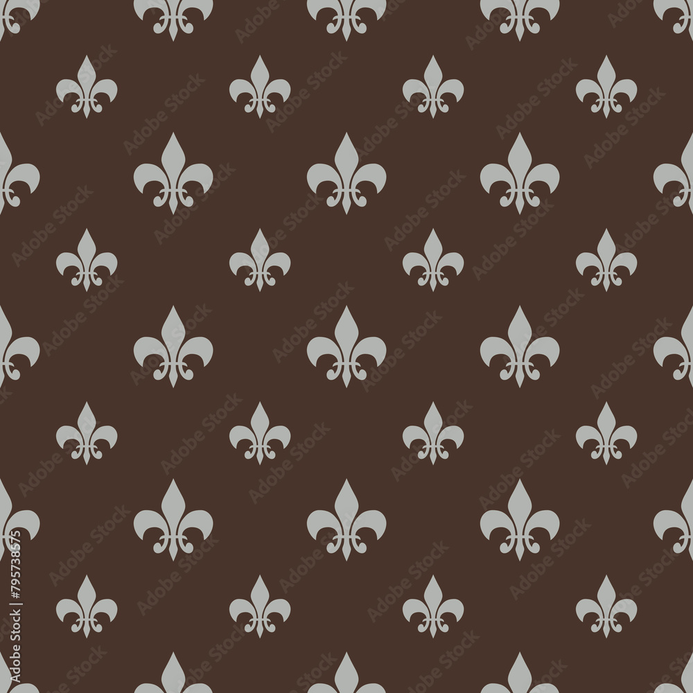 fleur-de-lis royal, luxury seamless pattern background. Ornament with symbol fleur-de-lis illustration fleur-de-lis royal, luxury seamless pattern background. Ornament with symbol fleur-de-lis illustration