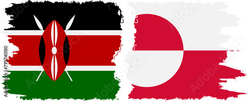 Free Download Greenland and Kenya grunge flags connection vector - GFXLoad