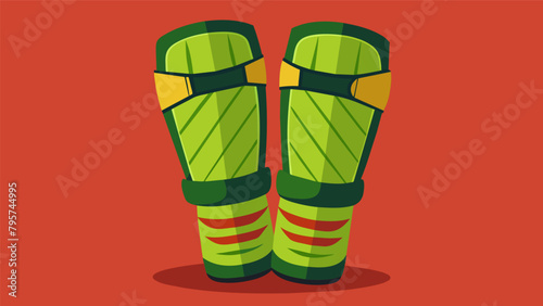 Bamboo shin guards with reinforced padding for sustainable protection during sparring.