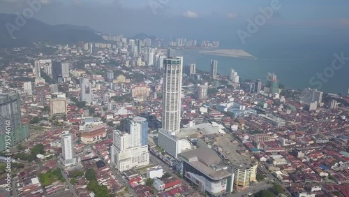 aerial view of penang, one of the states in malaysia photo