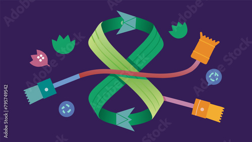 Ecofriendly resistance bands made from biodegradable and recyclable materials.