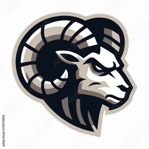 Ram Vector Sports Mascot Logo: Robust & Resolute Emblem for Unyielding Team Spirit