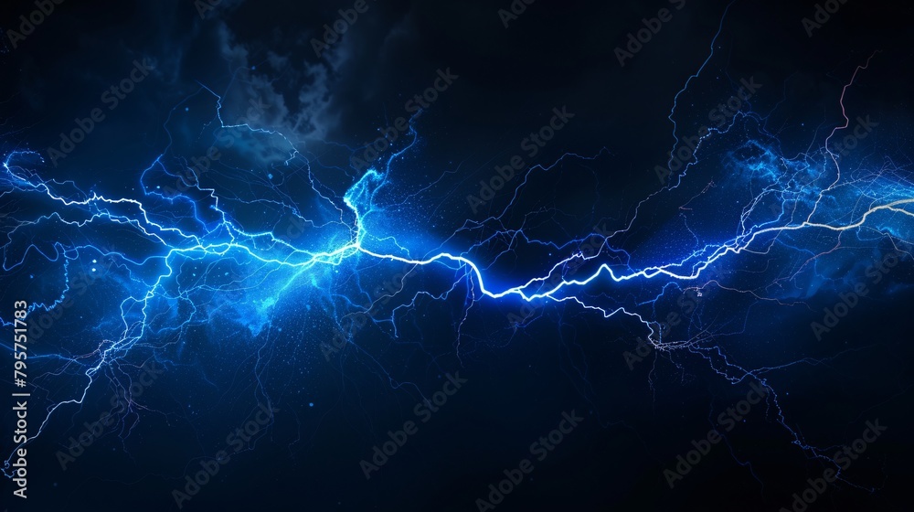 a lightning striking a dark sky
