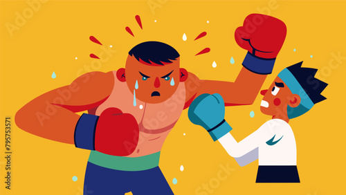 With sweat pouring down their face a boxer battles both their opponent and their own mental barriers.