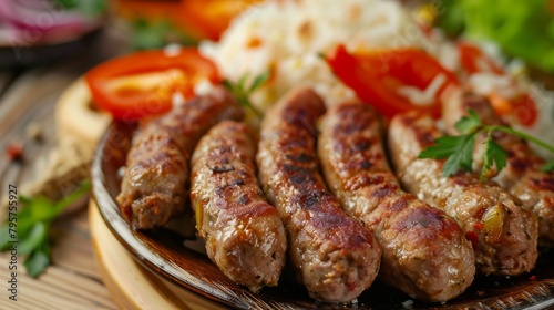 The Albanian dish is kefte. Minced meat sausages are usually served with rice or vegetable stew.