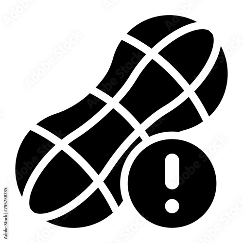 peanut warning sign allergy icon
