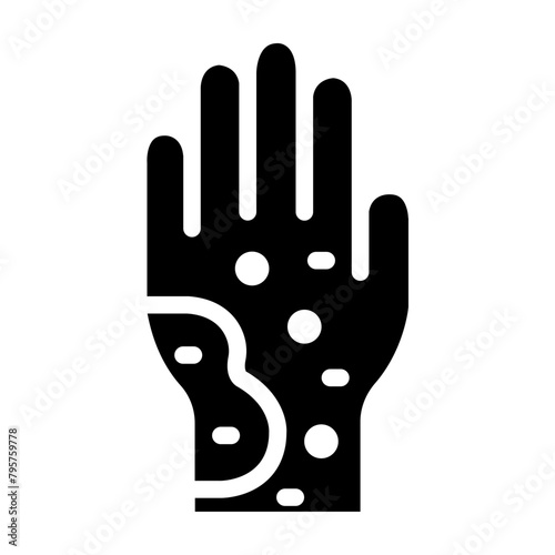 itchy skin healthcare allergy symptoms icon