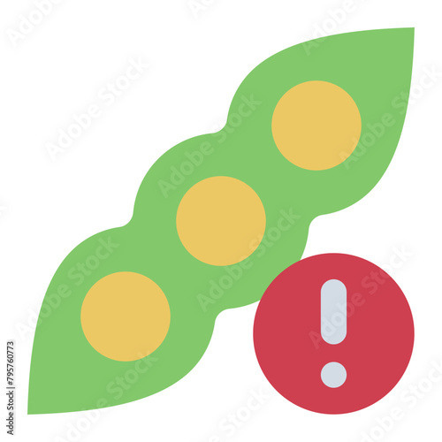 soybean bean food warning sign allergy icon