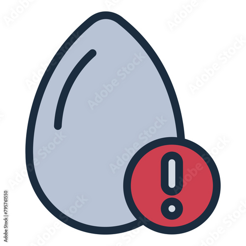 egg food warning sign allergy icon
