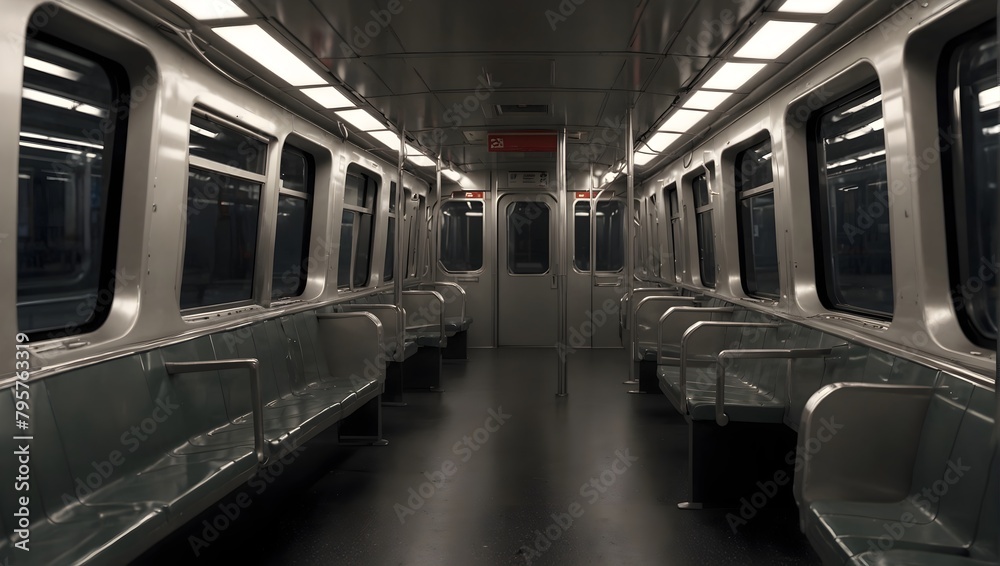 subway carriage, vacant interiors, metro cross-section ai_generative subway carriage, vacant interiors, metro cross-section ai_generative