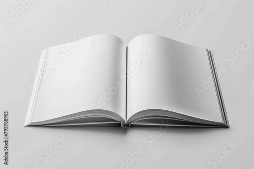 blank magazine mockup isolated on neutral background ready for your design