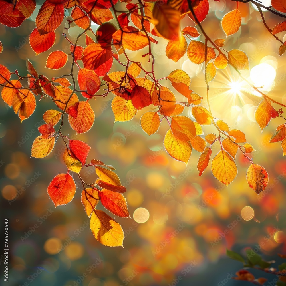 autumn leaves background and the sunlight autumn leaves background and the sunlight