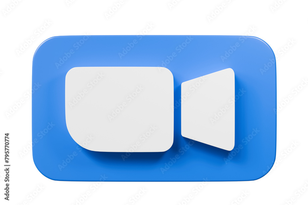 3d Online meeting icon isolated on purple background. Online Meeting, Virtual Conference Video call, Briefing, Teamwork Concept. Minimal 3d Online meeting icon creative design. 3d render.