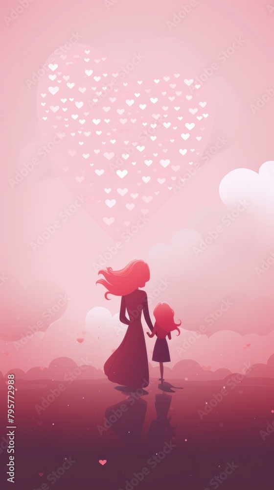 Cute baby and mother hugging adult heart love. Cute baby and mother hugging adult heart love.