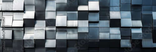 Architecture details Modern building Futuristic Metal wall tiles facade and space. International Museum Day 