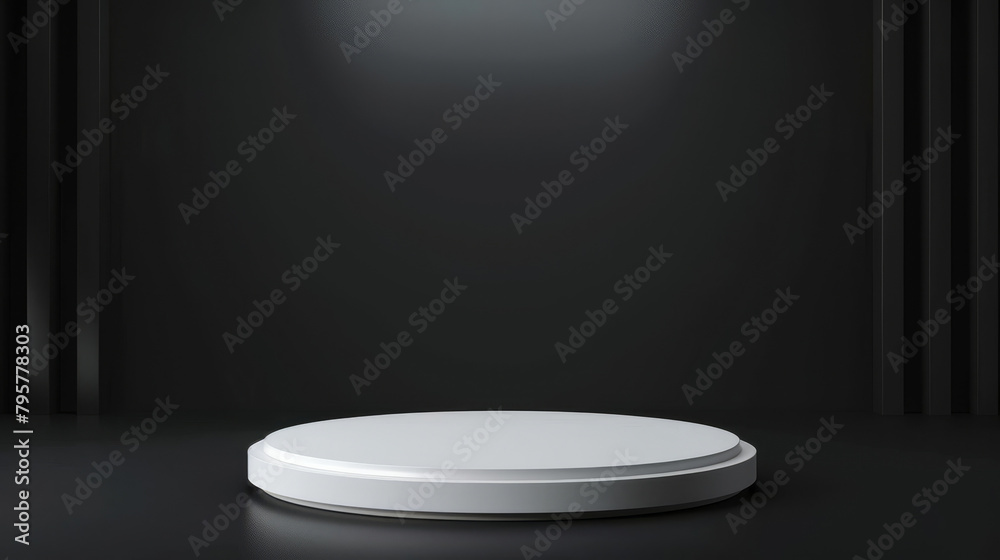 Sophisticated product display with illuminated pedestal for showcasing Sophisticated product display with illuminated pedestal for showcasing