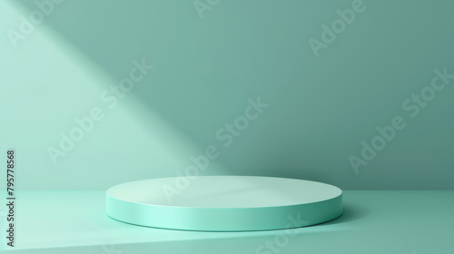 Elegant pastel podium for product showcasing with a spotlight effect