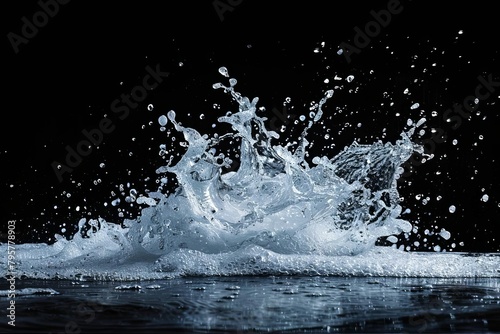 dynamic water splash frozen in motion liquid art photography concept photo