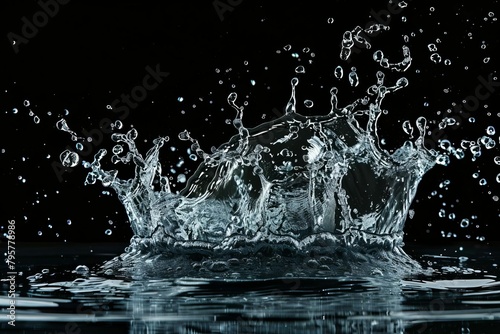 dynamic water splash frozen in motion liquid art photography concept photo