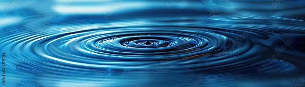 Abstract blue ripples creating a mesmerizing water-like effect