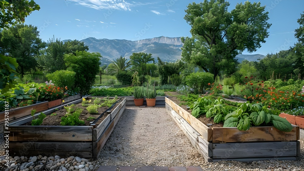 Promoting Biodiversity in the Backyard Garden with Organic Fertilizers. Concept Biodiversity, Backyard Garden, Organic Fertilizers, Eco-Friendly Practices, Sustainable Gardening