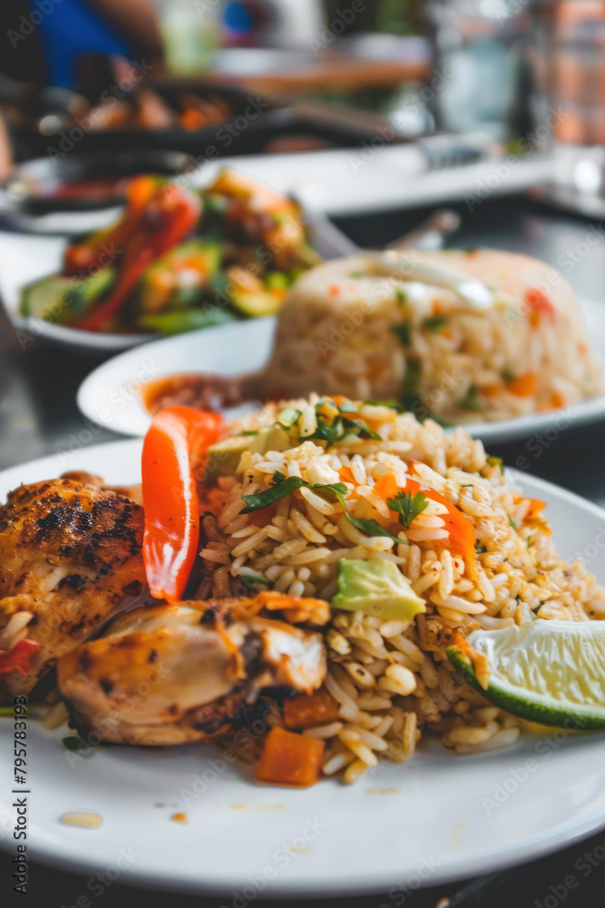 Delightful Chicken and Rice Feast, Culinary World Tour, Food and Street Food