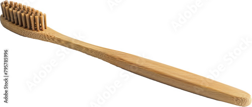 Bamboo toothbrush with bristles photo