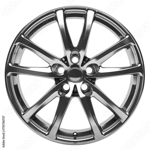 Aluminium alloy vehicle wheel rim chrome plated