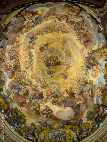 Basilica de la Mere de Deu dels Desemparats dome fresco photo