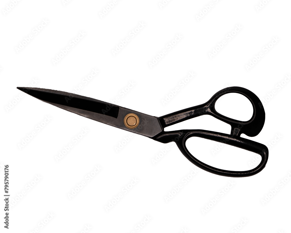 scissors closed horizontal isolated on white background scissors closed horizontal isolated on white background