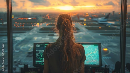 Guiding Planes with Digital Maps and Radar: The Role of Air Traffic Controllers. Concept Aviation Safety, Air Traffic Control, Radar Technology, Flight Navigation, Digital Mapping Systems