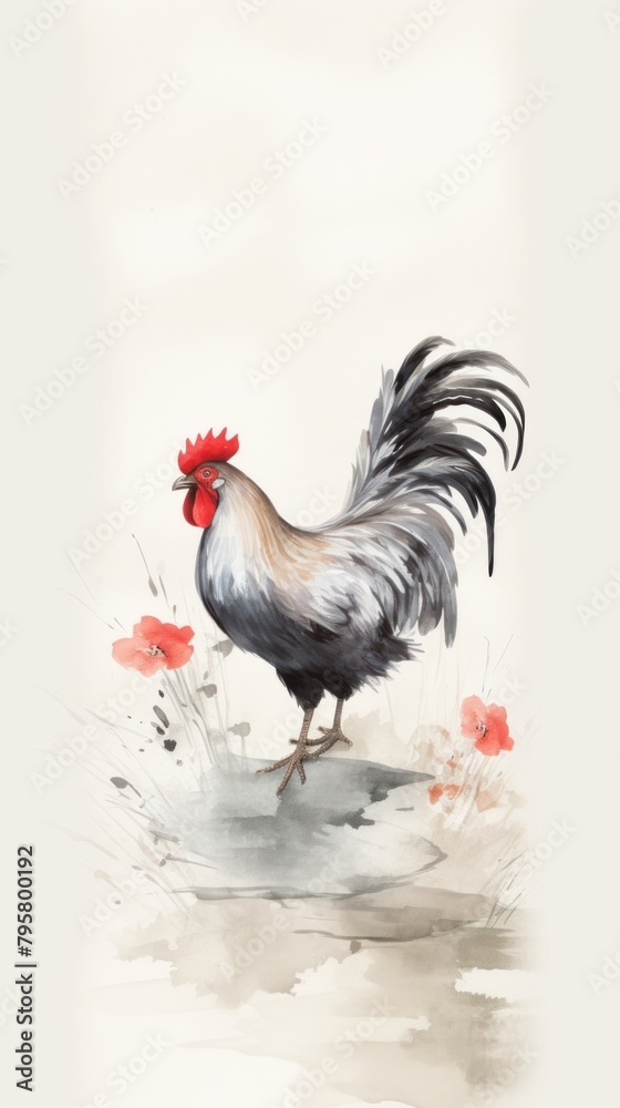 Rooster wallpaper chicken poultry animal.