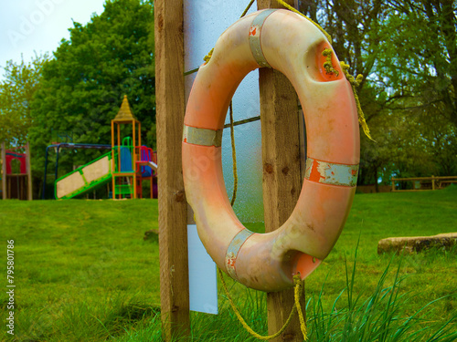 life buoy on the lake