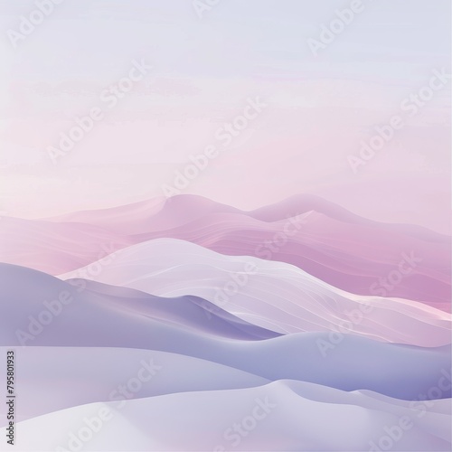 A mountain range with a pinkish hue