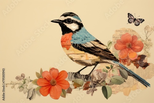 Bird painting animal plant © Rawpixel.com